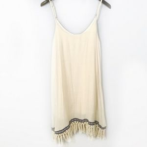 Be beach by Exist Beige fringe tassel dress